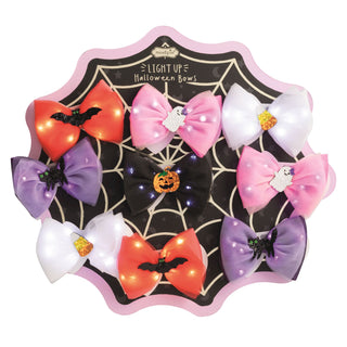 Halloween Light-Up Charm Hair Bow Clip, Multicolor