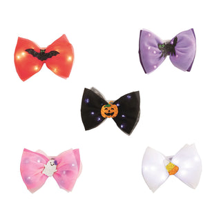 Halloween Light-Up Charm Hair Bow Clip, Multicolor