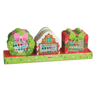 Mud Pie Christmas Glitzy Gems Sticker Earrings