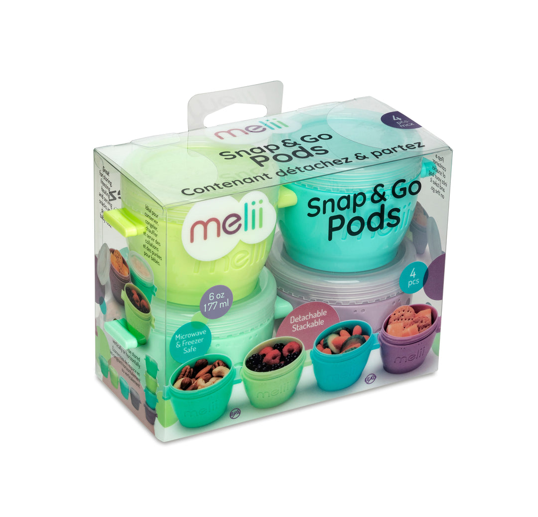 Melii Baby Snap & Go Pods (6oz) - 4 Piece Set