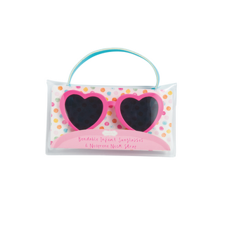 Mud Pie Bendable Baby Sunglasses Pink Hearts