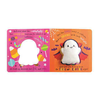Halloween Plush Ghost Book, White