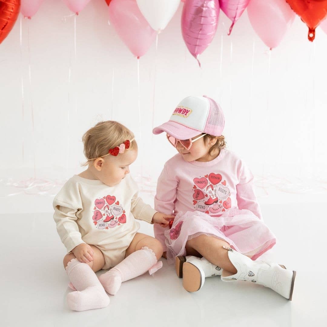 Sweet Wink - Pink and Red Glitter Hearts Valentine's Day Baby Headband