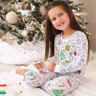 Caden Lane - Colorable Two Piece Pajama Set | Christmas Morning