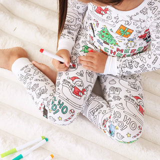 Caden Lane - Colorable Two Piece Pajama Set | Christmas Morning
