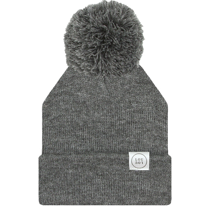 Lou Lou & Company - Beanie with Pom - Heathered Charcoal