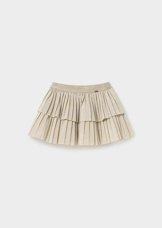 Mayoral Pleated Skirt Champagne