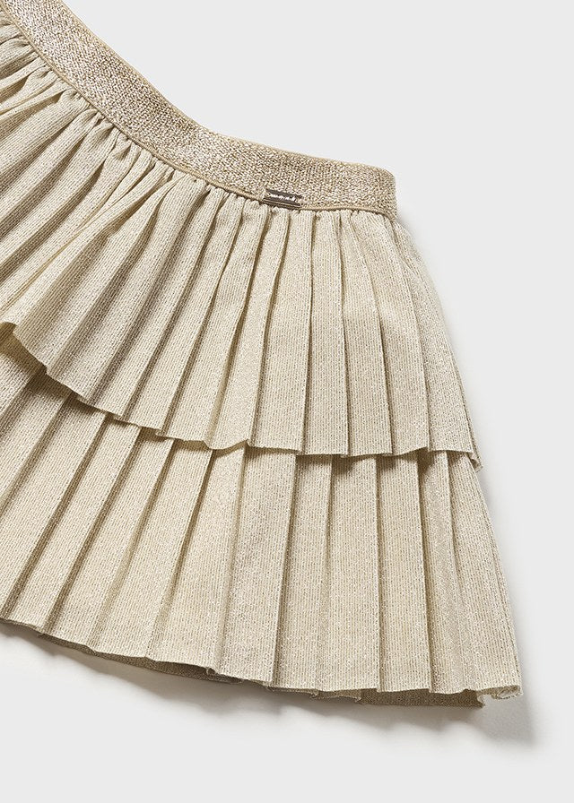 Mayoral Pleated Skirt Champagne