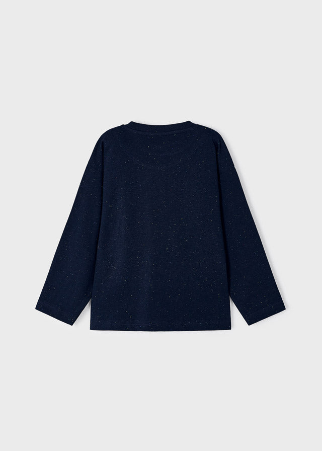 Mayoral L/S Speckled T-Shirt Navy Adventure