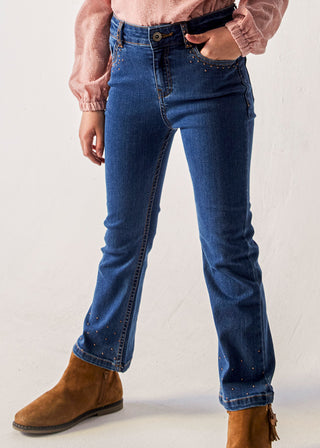 Mayoral Flared Long Denim Pant Tween Girl