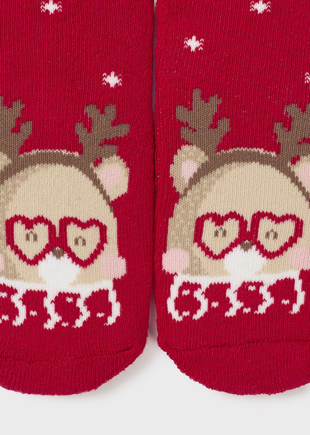 Mayoral Red Reindeer Socks