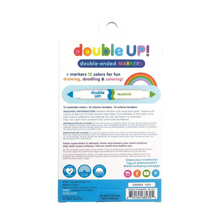 OOLY Double Up! Double-Ended Markers - Set of 6