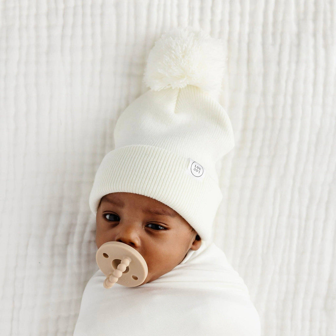 Lou Lou & Company - Beanie with Pom - Ivory