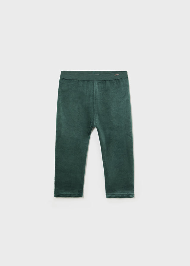 Mayoral Green Velvet Leggings