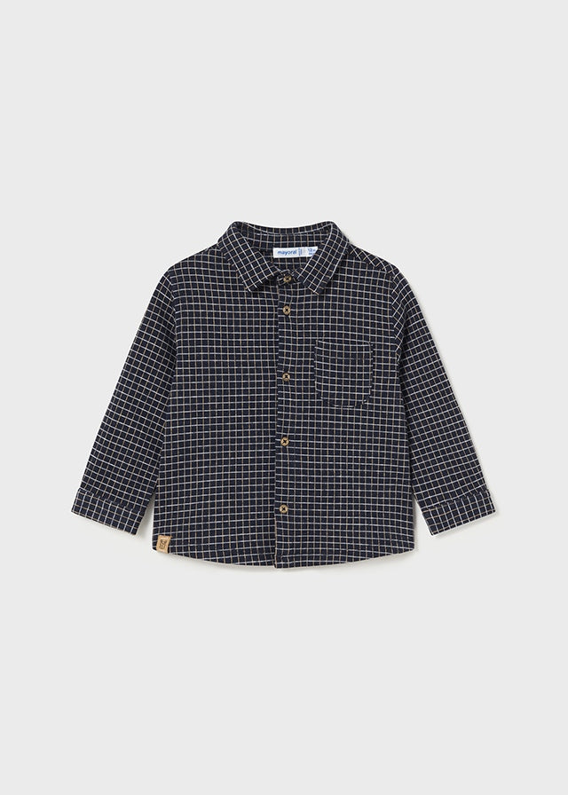 Mayoral Jacquard Navy Flannel Overshirt