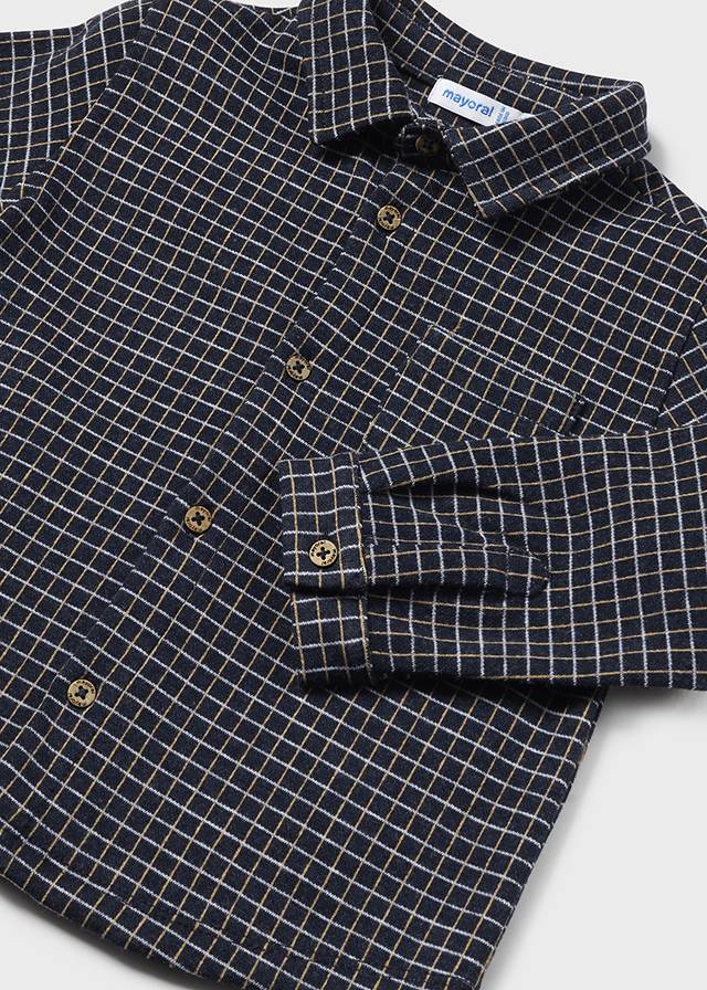 Mayoral Jacquard Navy Flannel Overshirt