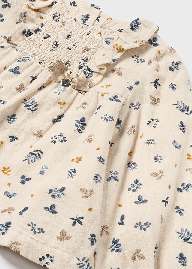 Mayoral Gauze Blouse Chickpea Floral