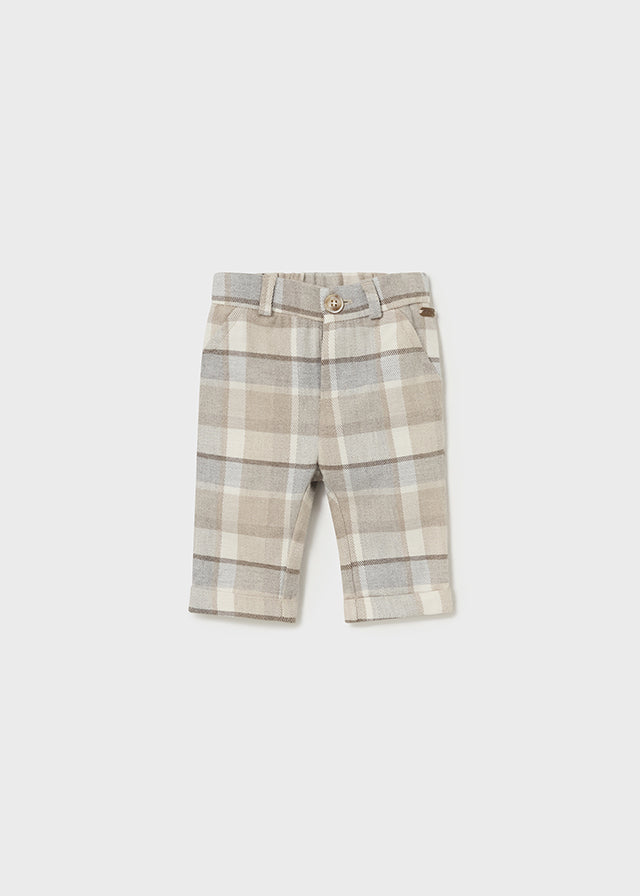 Mayoral Long Trousers Walnut Plaid