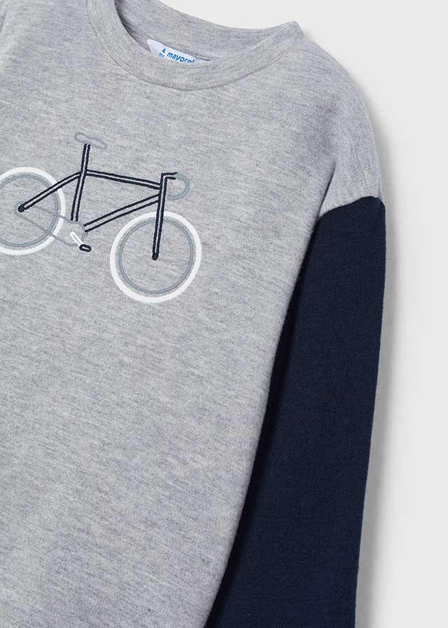 Mayoral L/S Grey Shirt w/ Bike