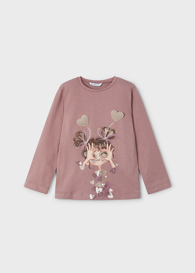 Mayoral L/S T-Shirt Rose Girl