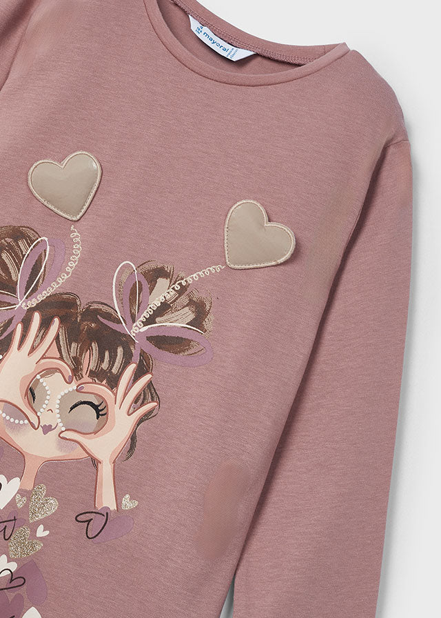 Mayoral L/S T-Shirt Rose Girl