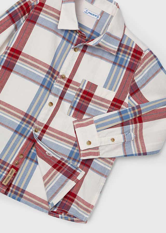 Mayoral L/S Checked Shirt Wine