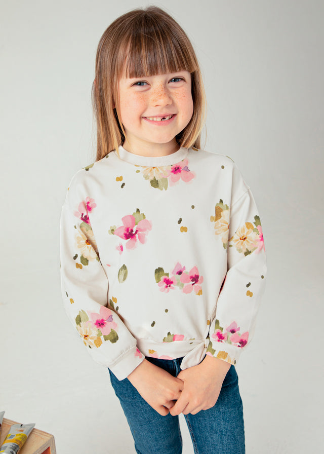 Mayoral Printed Pullover Chickpea Floral