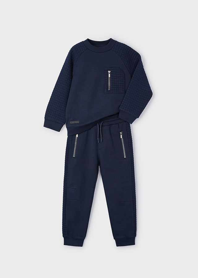 Mayoral Navy Padded Tracksuit Set