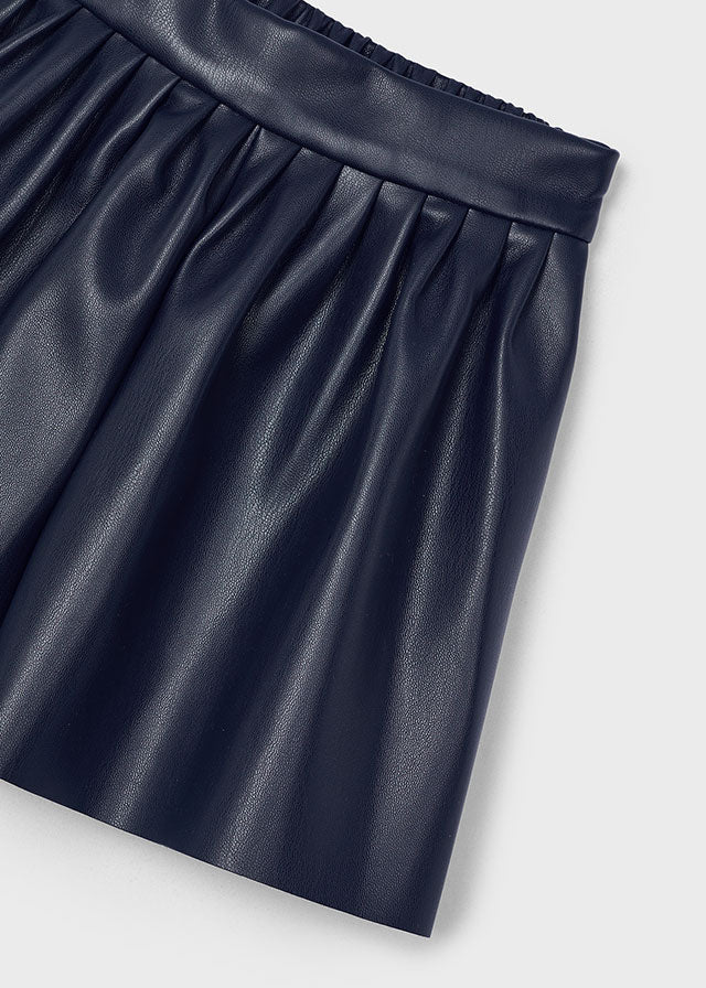 Mayoral Leathered Skirt Navy