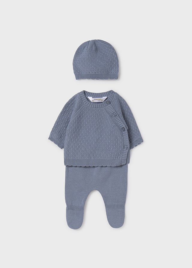 Mayoral Tricot Gift Set Dusty Blue