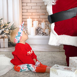 Gigi and Max - Belle Bows RUFFLE ZIP Christmas Bamboo Baby One Piece Outfit