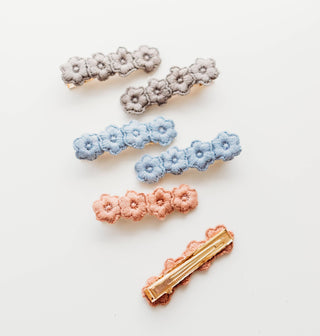 Cheeky Plum - Embroidery Hair Clip Set - Fall Frenzy