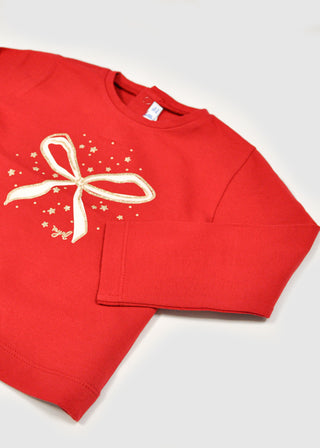 Mayoral L/S Basic T-Shirt with Gold Bow