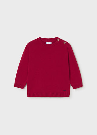 Mayoral Basic Crew Neck Jumper Red