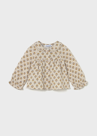 Mayoral Plumeti Chiffon Blouse Honey