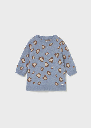 Mayoral Knit Dress Skyblue
