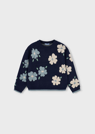 Mayoral Jacquard Jumper Flowers