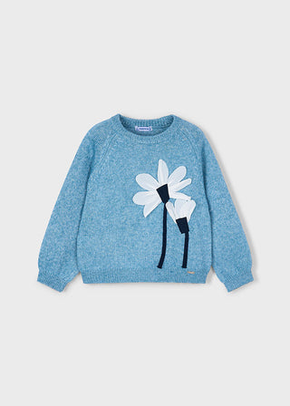Mayoral Flower Applique Jersey Ocean Flower