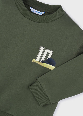 Mayoral Back Print Pullover Baseball