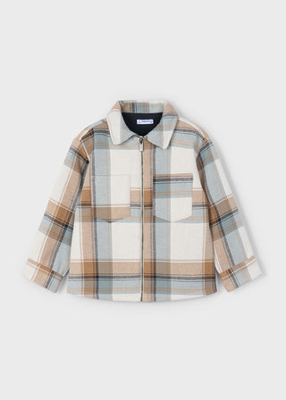 Mayoral Check Jacket Caramel