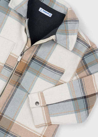 Mayoral Check Jacket Caramel