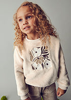 Mayoral Fur Pullover Sand