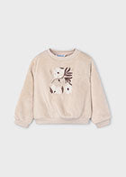 Mayoral Fur Pullover Sand