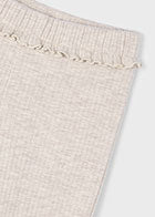 Mayoral Rib Knit Flare Leggings Sand