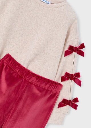 Mayoral Pullover and Leggings Set Cherry Bows