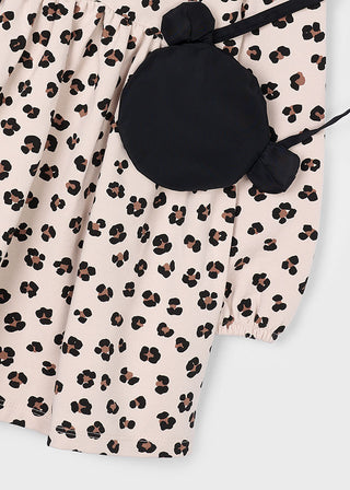 Mayoral Fleece Dress Sand w/Purse