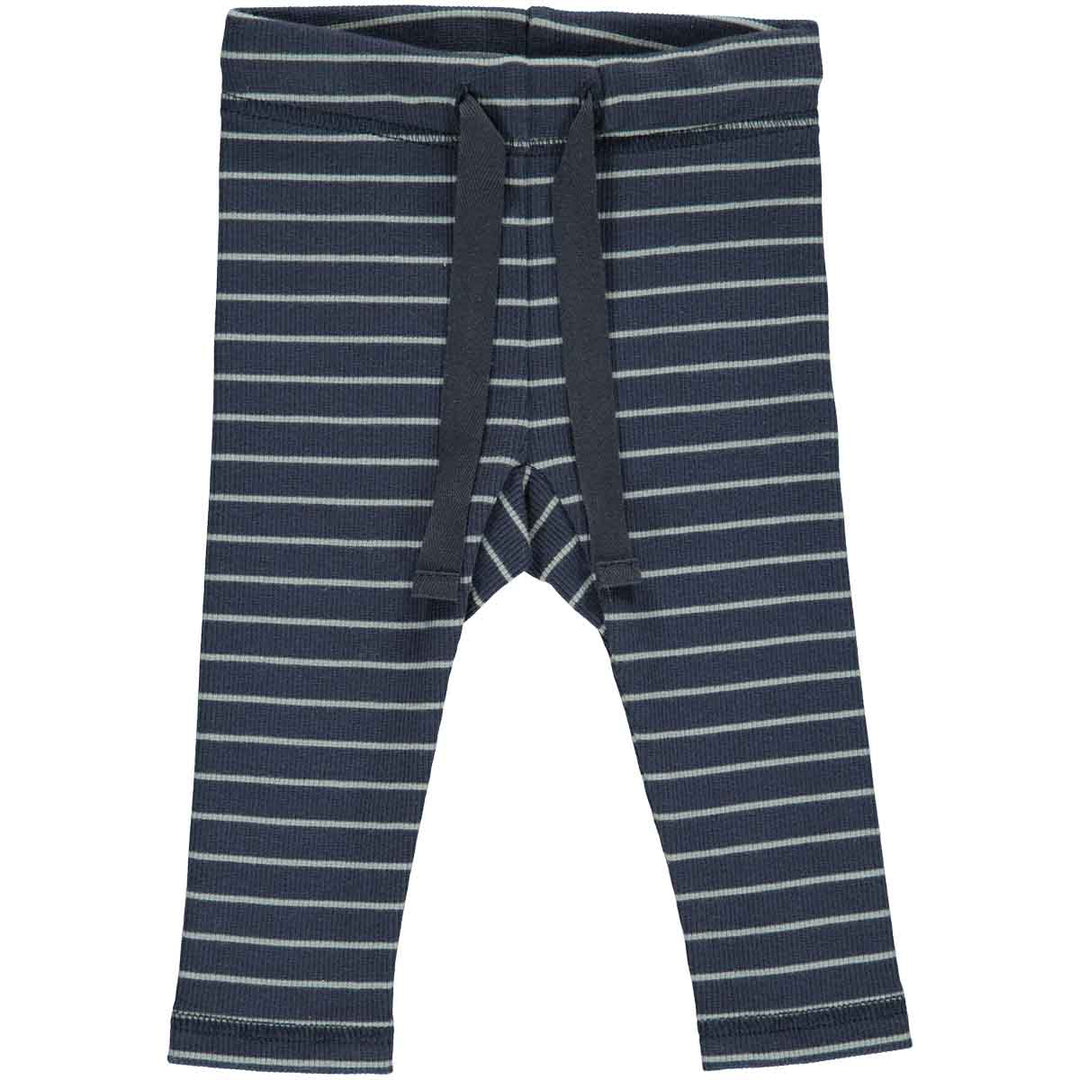 Muesli Stripe Rib Pants Baby Night Blue/Spa Green