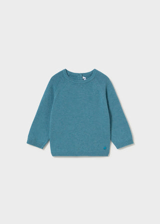 Basic Crew Neck Jumper, 6M, Teal