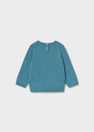 Basic Crew Neck Jumper, 6M, Teal