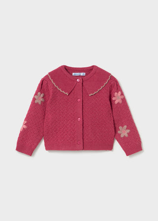 Mayoral Floral Embroidered Cardigan
